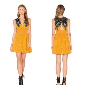 Free People Walking Through My Dreams Dress Goldensun Combo M $138